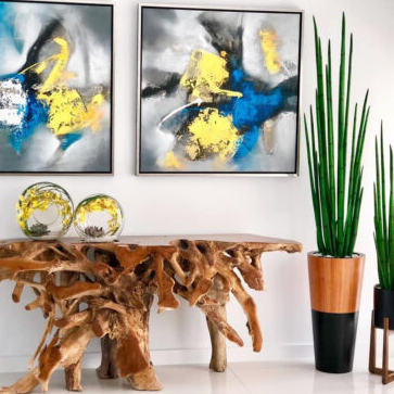 Snake Grass with Lux Planter in Black