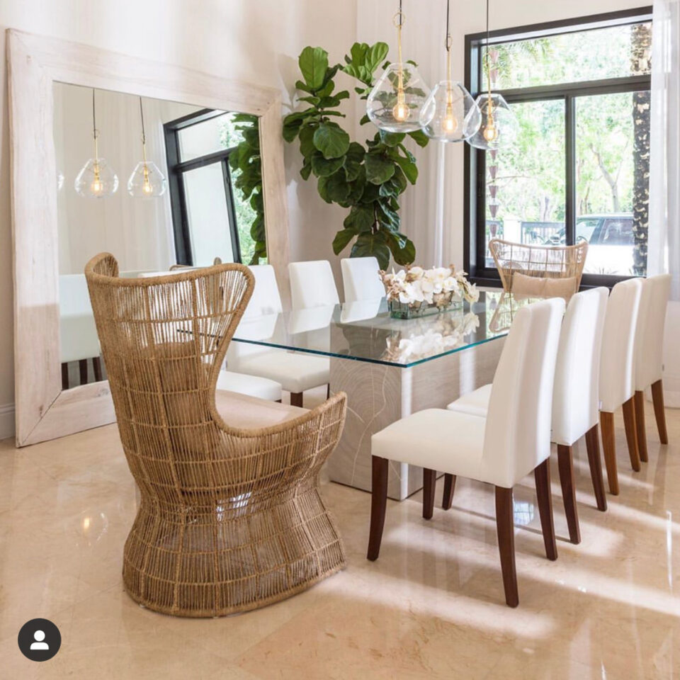 24″ Casa Moderna Glass Plate Planter with white orchids