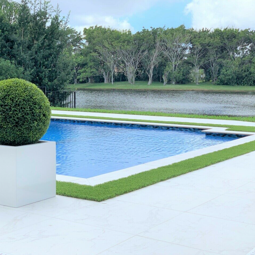 Large Block Fibreglass Planter with Topiary