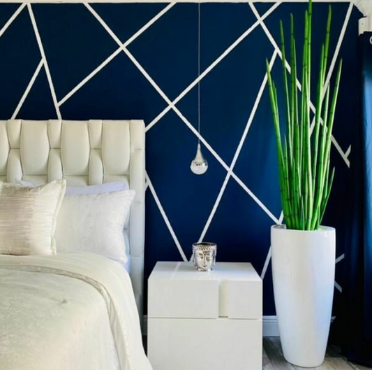 Snake Grass with Dax L Planter in Glossy White